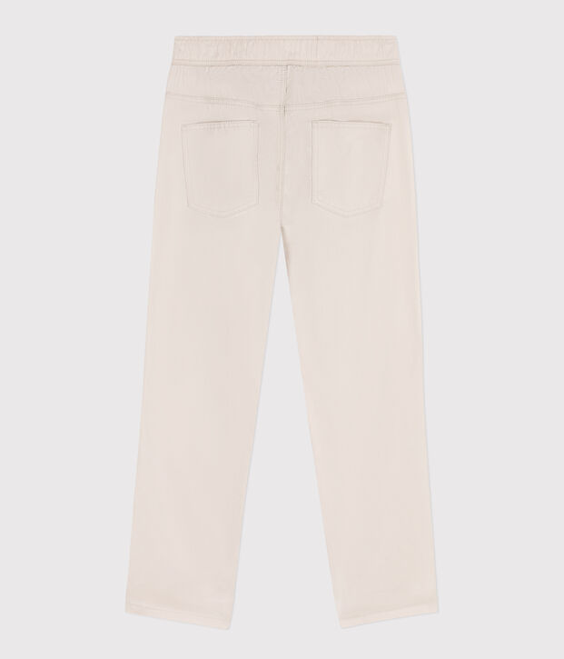 Pantal&oacute;n de corte normal de sarga de algod&oacute;n de ni&ntilde;o beige