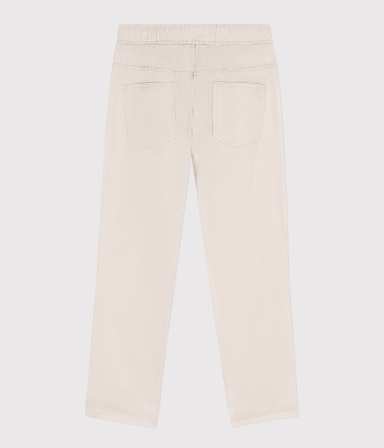 Pantal&oacute;n de corte normal de sarga de algod&oacute;n de ni&ntilde;o beige