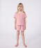 Pijama infantil corto de algodón a rayas rojo MARSHMALLOW/ SPI