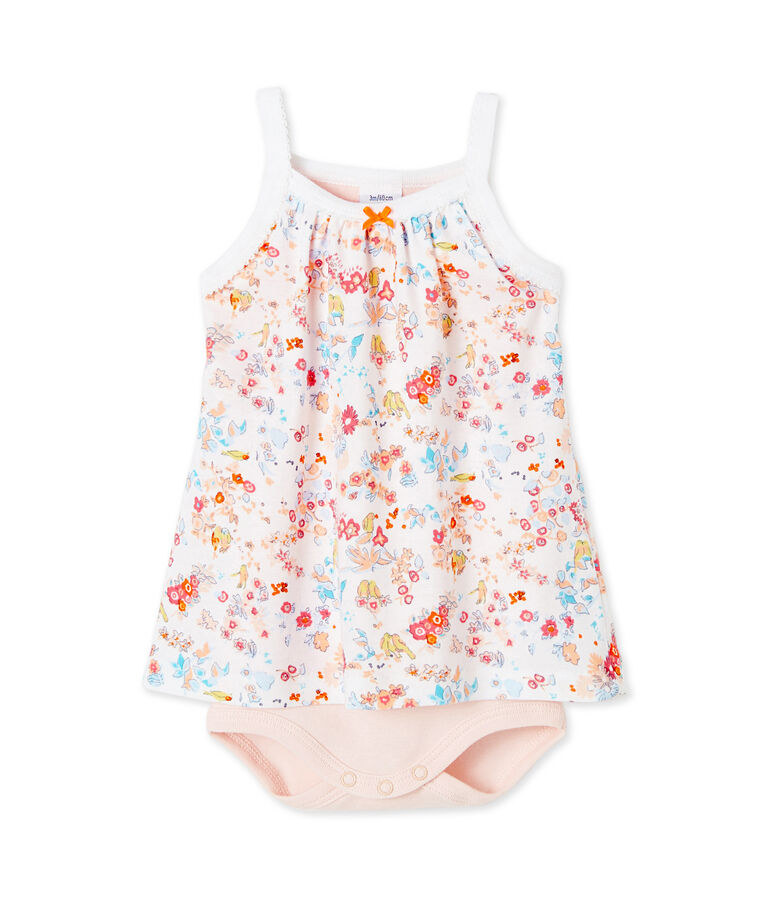 Body robe b&eacute;b&eacute; fille &agrave; bretelles blanco/rosa/multicolor