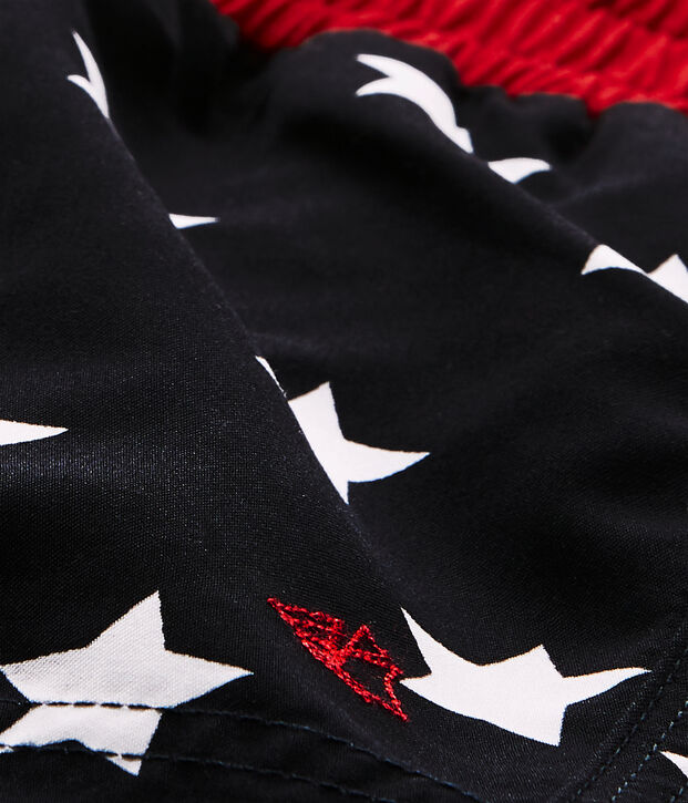 Shorts de playa estampados para beb&eacute; ni&ntilde;o azul/blanco