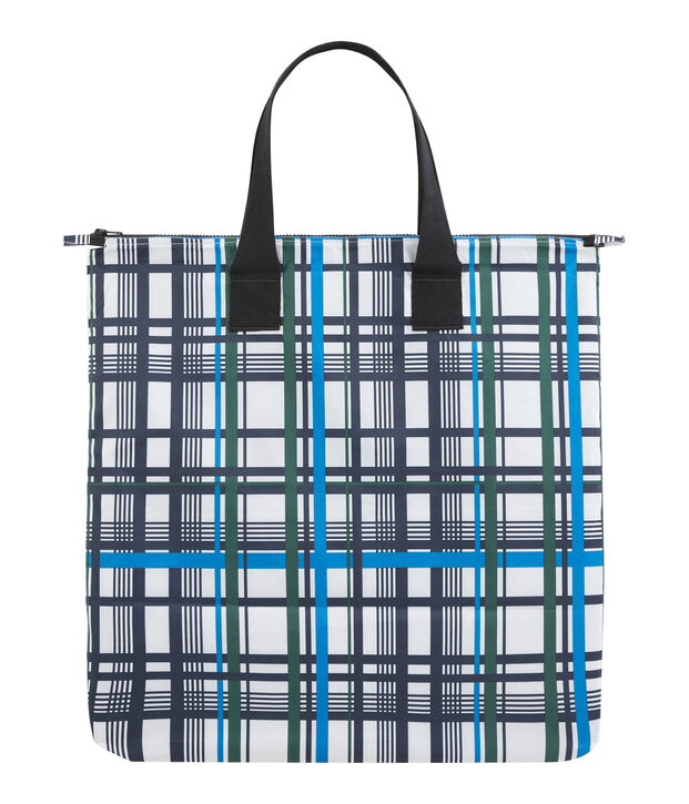Bolso de cuadros para mujer blanco/multicolor