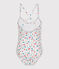 Bañador infantil con flores blanco MARSHMALLOW/blanco MULTICO