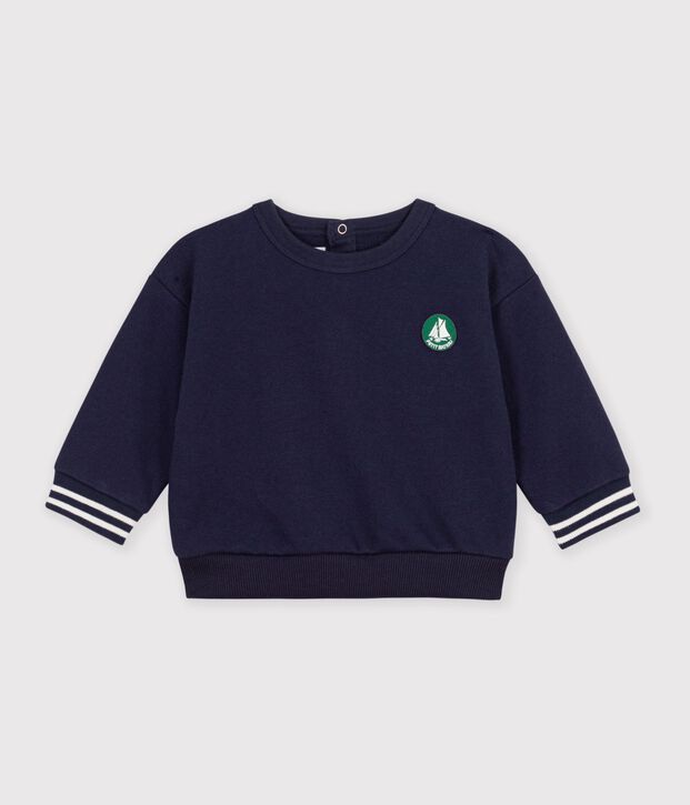 Sudadera lisa de algod&oacute;n con insignia para beb&eacute; SMOKING