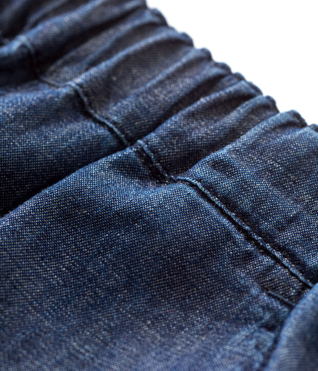 Shorts de tejido vaquero ligero ecol&oacute;gico de beb&eacute; azul
