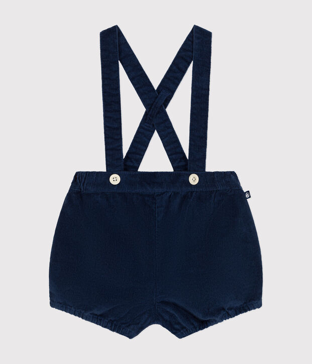 Short de terciopelo con tirantes para beb&eacute; CREPUSCULE