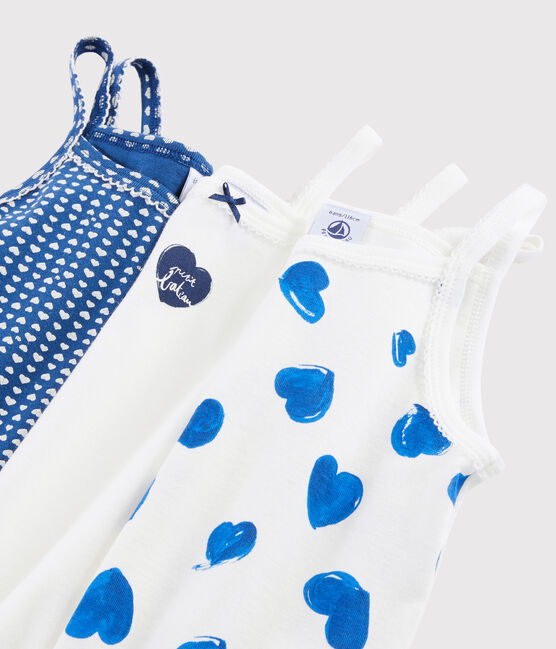 Juego de 3 camisas con tirantes con corazones de niña variante 1