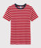 Camiseta icónica con cuello redondo para mujer rojo TERKUIT/blanco MARSHMALLOW