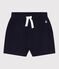 Shorts infantiles de algodón liso azul SMOKING