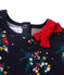 Vestido de bebé niña en túbico estampado azul SMOKING/blanco MULTICO
