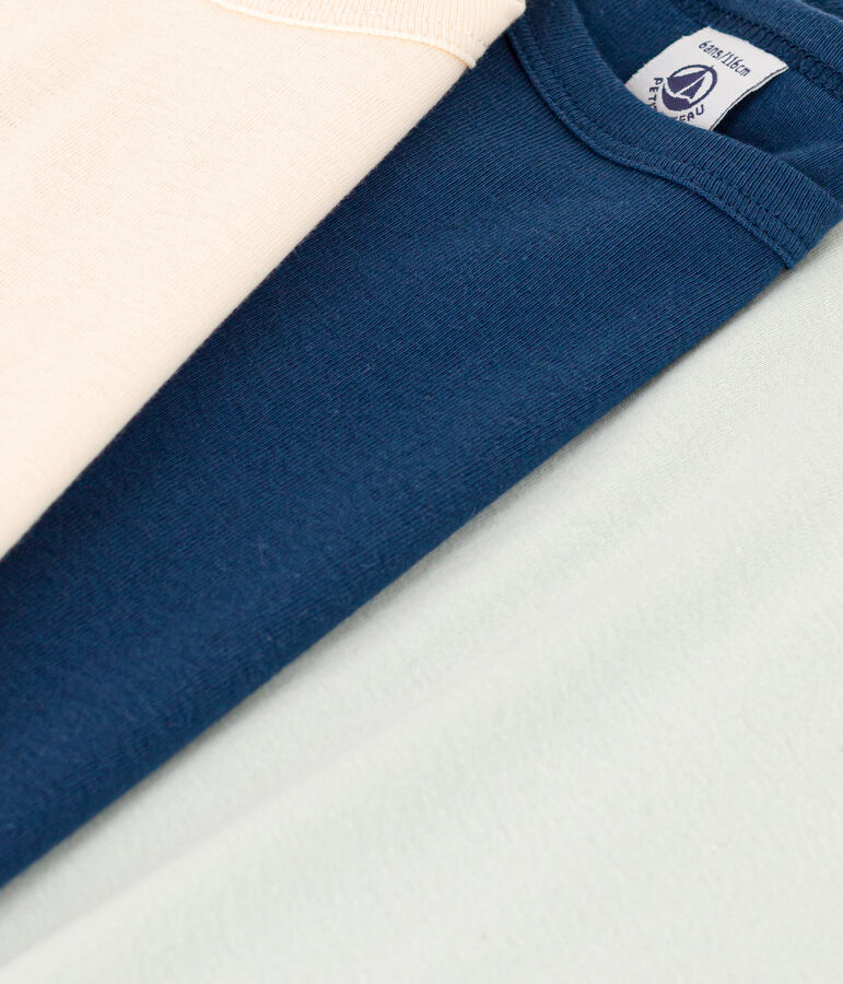 Juego de 3 camisetas de manga larga de algod&oacute;n para ni&ntilde;o multicolor