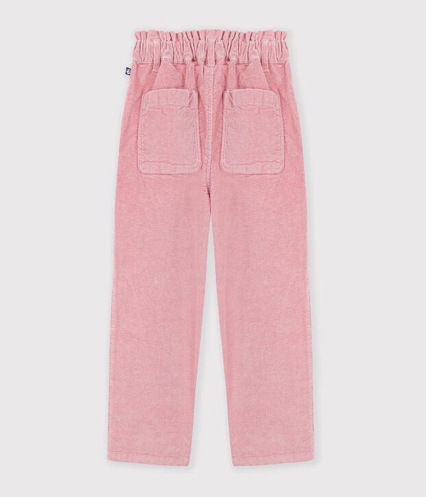 Pantal&oacute;n infantil de terciopelo rosa