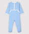 Pijama enterizo de fruta con rayas azules de bebé de algodón azul EDNA/blanco MARSHMALLOW