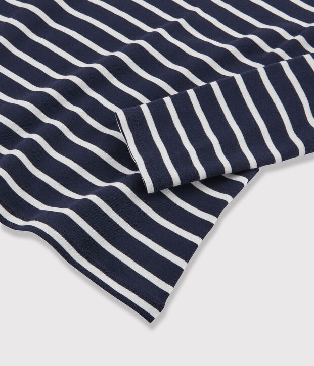 Cuello alto ic&oacute;nico para mujer azul/blanco