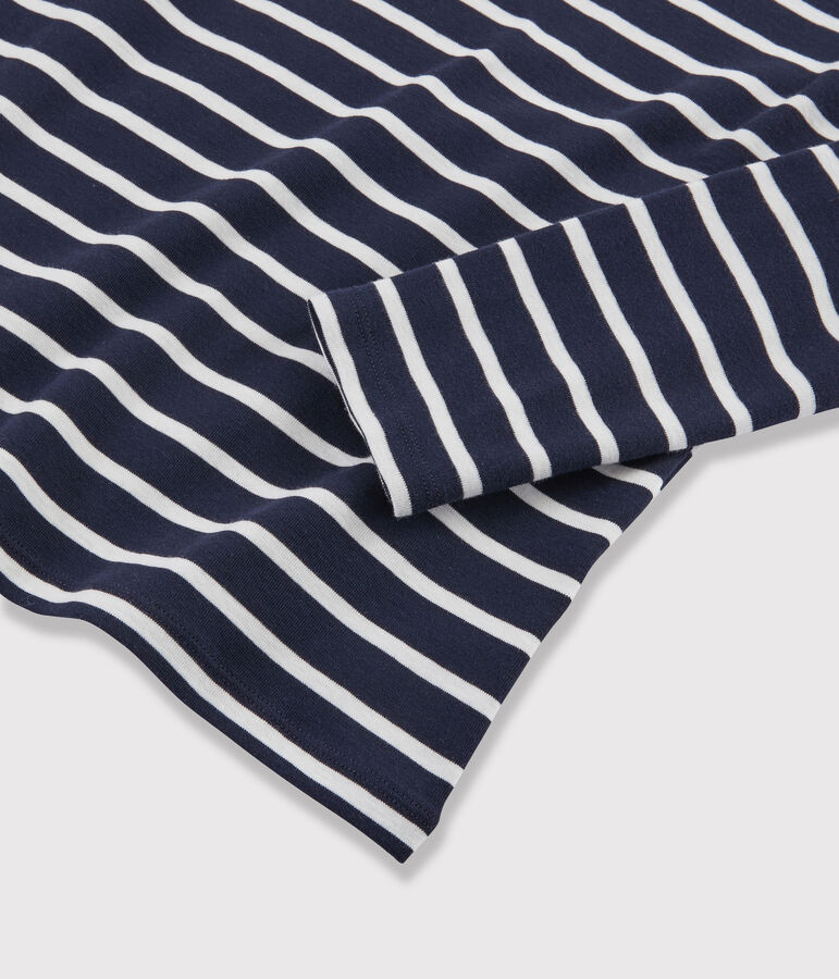 Cuello alto ic&oacute;nico para mujer azul/blanco