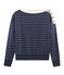Sudadera de manga larga para mujer azul SMOKING/beige COQUILLE
