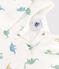 Pijama de algod&oacute;n con dinosaurios para beb&eacute; blanco/multicolor
