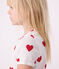 Pijama corto de algodón de niña blanco MARSHMALLOW/rojo TERKUIT