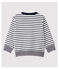 Sudadera a rayas marineras de algodón de bebé niño blanco MARSHMALLOW/azul SMOKING