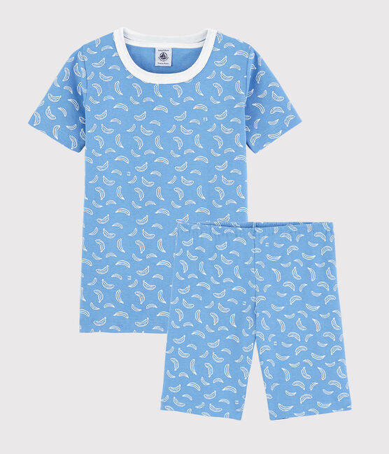 Pijama corto snugfit con estampado de plátanos de algodón de niño/niña variante 1