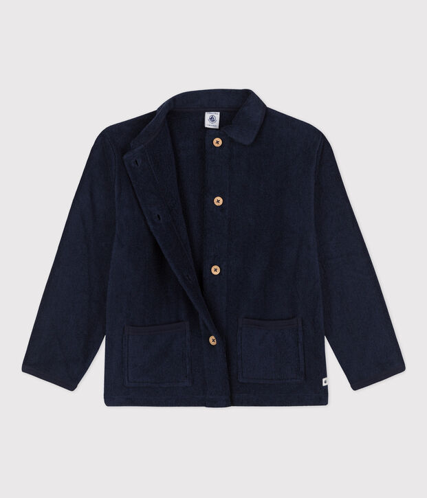 Bata de rizo para ni&ntilde;o azul