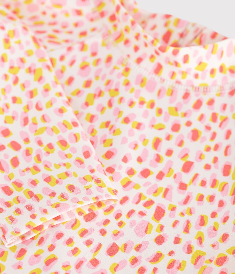 Ba&ntilde;ador infantil de manga larga con estampado blanco/multicolor