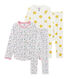 Dúo de pijamas de punto para niña