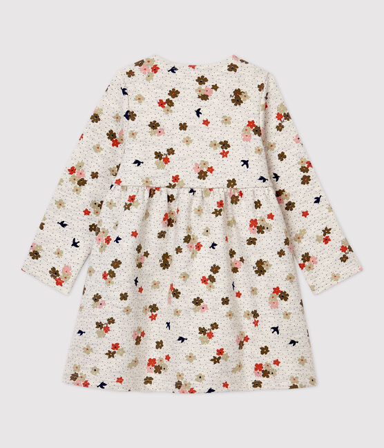 Vestido acolchado de bebé beige MONTELIMAR/blanco MULTICO