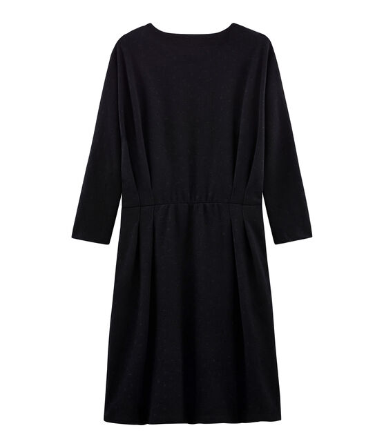 Vestido ajustado con manga larga para mujer negro NOIR/negro LUREX NOIR