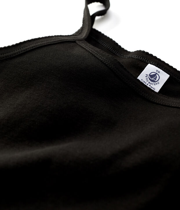 Camiseta de tirantes L'ICONIQUE de algod&oacute;n ORG&Aacute;NICO de mujer negro