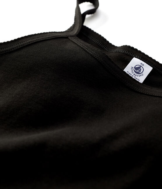 Camiseta de tirantes L'ICONIQUE de algodón ORGÁNICO de mujer negro NOIR