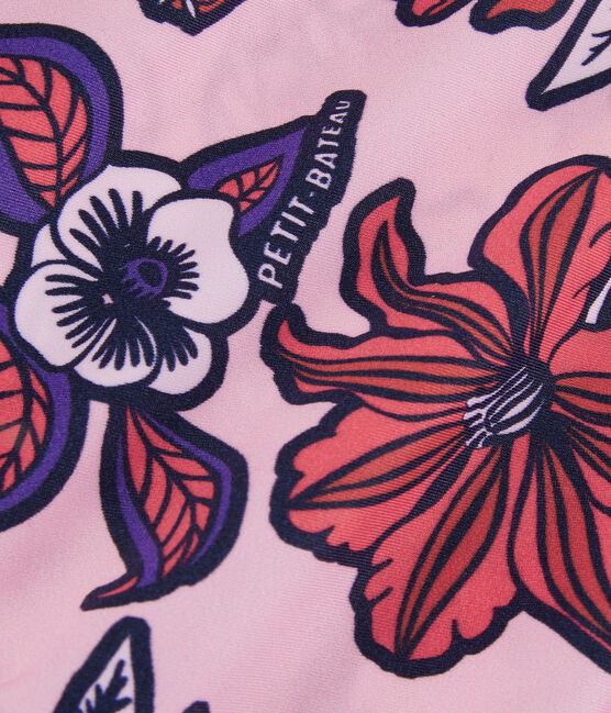 Traje de baño de 1 pieza ecorresponsable para mujer rosa PATIENCE/blanco MULTICO