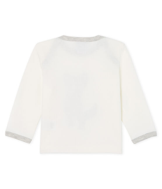 Camiseta de manga larga para bebé niño blanco MARSHMALLOW