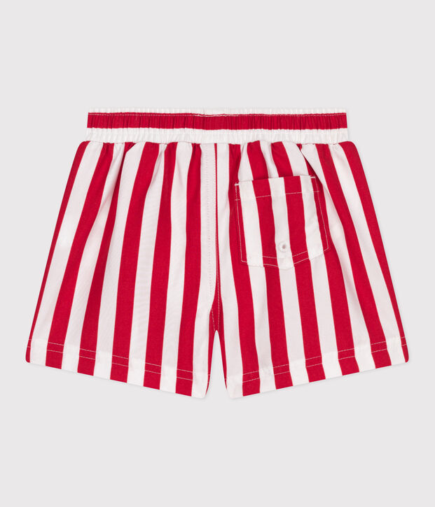 Ba&ntilde;ador con estampado de rayas para beb&eacute; rojo/rojo