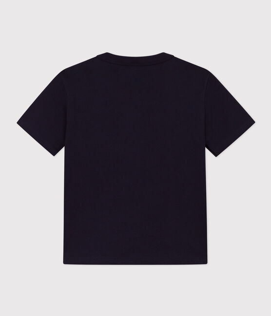 Camiseta de algodón de manga corta para niño azul SMOKING