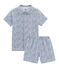 Pijama corto de punto para niño blanco MARSHMALLOW/azul MAJOR
