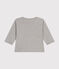 Camiseta de algodón de manga larga para bebé gris CHATON CHINE