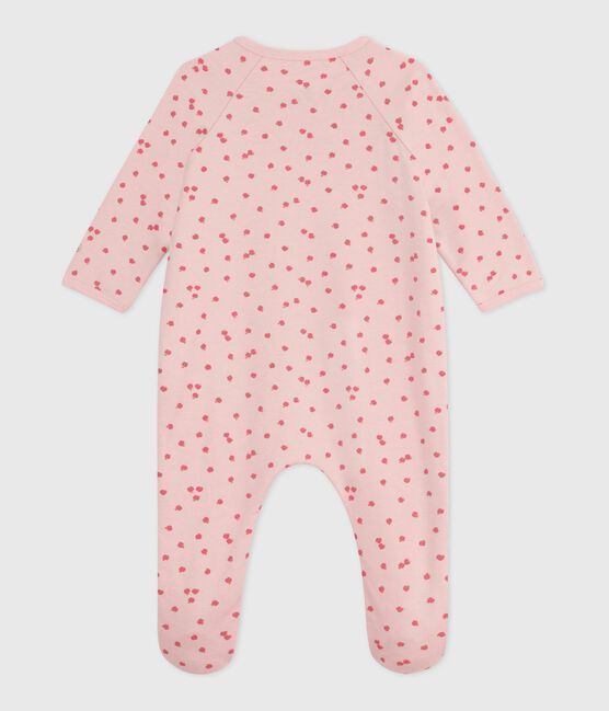 Pijama de felpa cepillada con estampado para bebé rosa JOLI/blanco MULTICO
