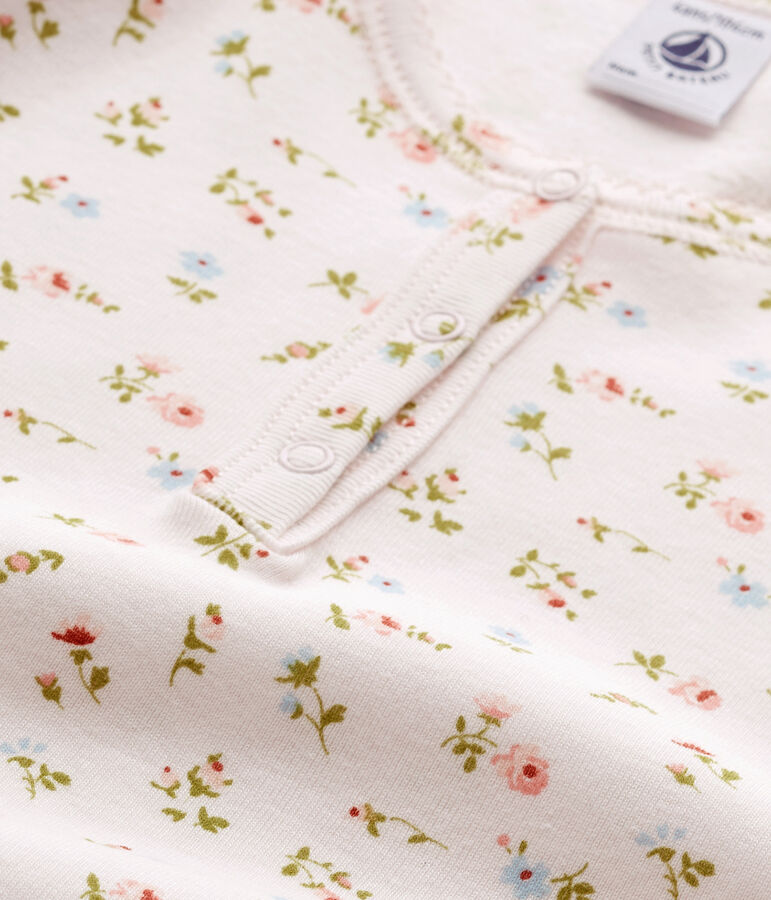 Pyjama fille &agrave; imprim&eacute; petites fleurs rosa/multicolor