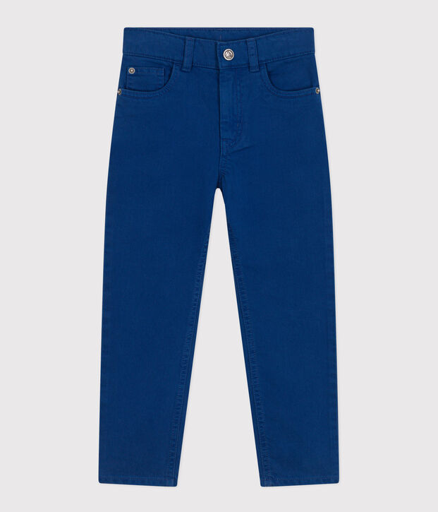 Pantal&oacute;n recto de tejido vaquero colorido para ni&ntilde;o azul