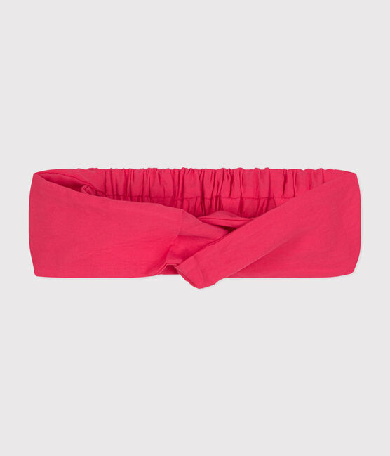 Diadema de tela lisa para bebé rosa GLOSS