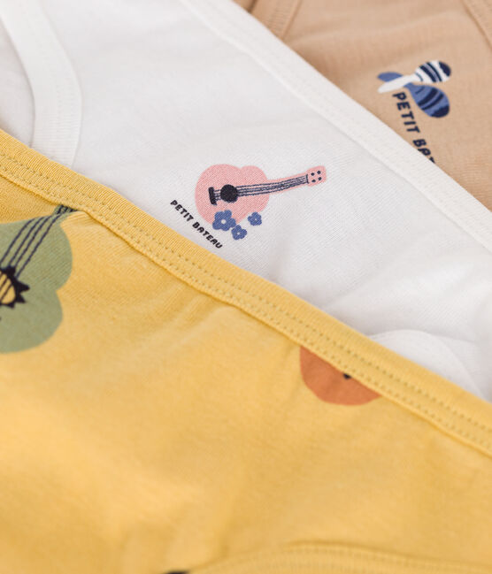 Juego de 3 braguitas infantiles de algodón estampado variante 1