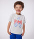 Camiseta infantil de manga corta de algodón con estampado