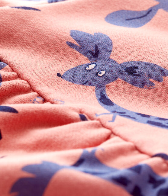 Vestido de muletón con estampado de animales para bebé rosa PAPAYE/ MULTICO