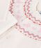 Conjunto de punto tricotado con estampado jacquard para beb&eacute; crudo/rosa