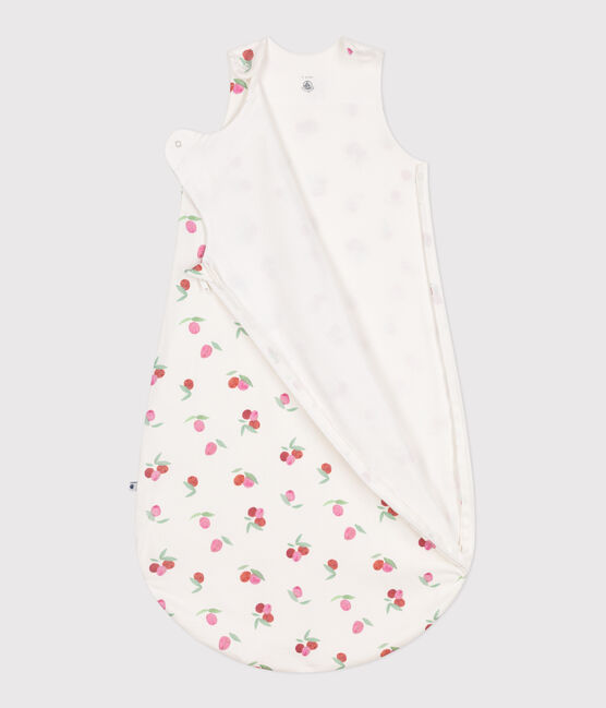 Saco de algodón con flores para bebé TOG 1 blanco MARSHMALLOW/blanco MULTICO