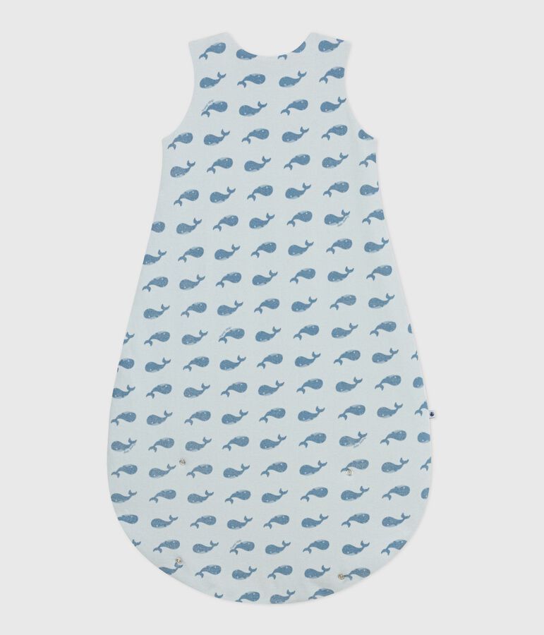Saco de terciopelo para beb&eacute; con estampado de ballena TOG 3 azul/azul