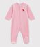 Pijama de terciopelo liso con estampado para beb&eacute; CHARMI