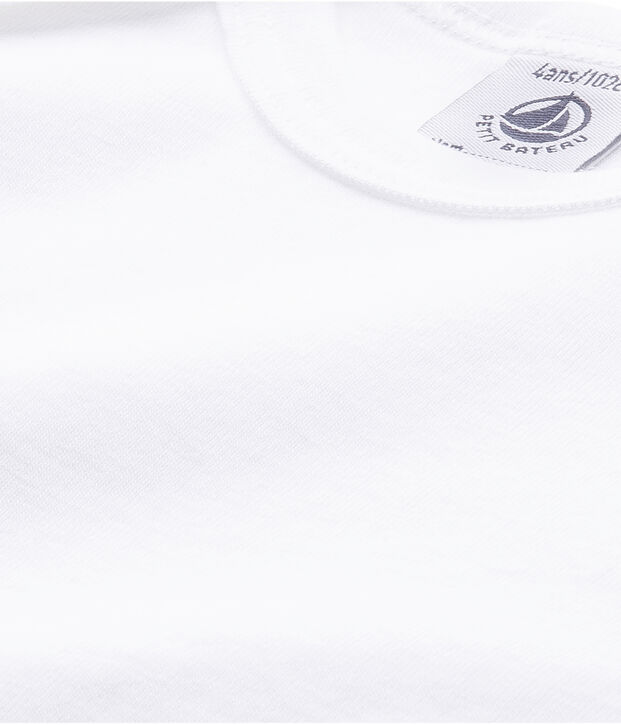 Body blanco de manga corta de beb&eacute; blanco