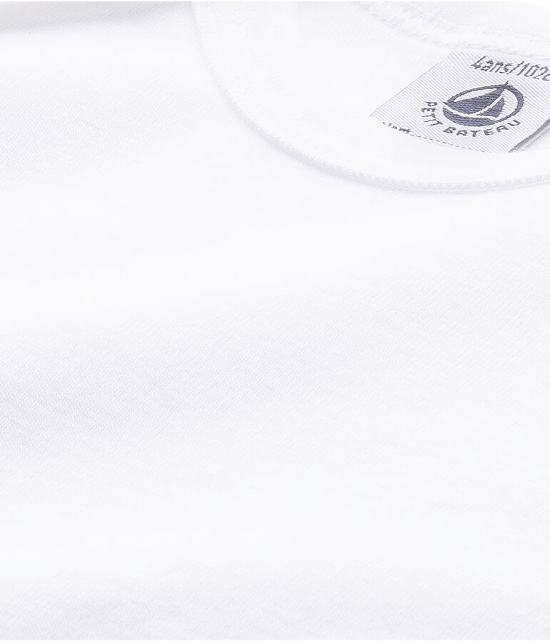 Body blanco de manga corta de beb&eacute; blanco